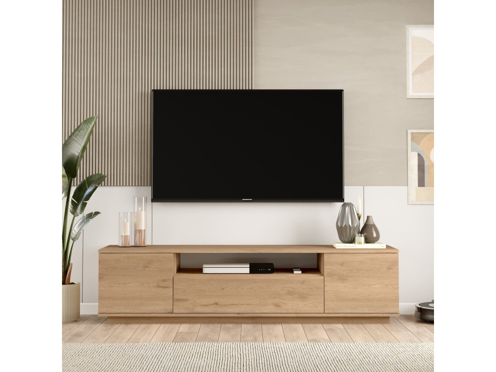 TV-Möbel aus Holz "Rowen" - 180 x 44 x 44 cm - Braun