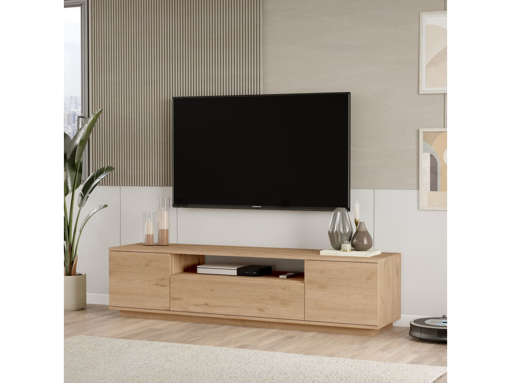 TV-Möbel aus Holz "Rowen" - 180 x 44 x 44 cm - Braun