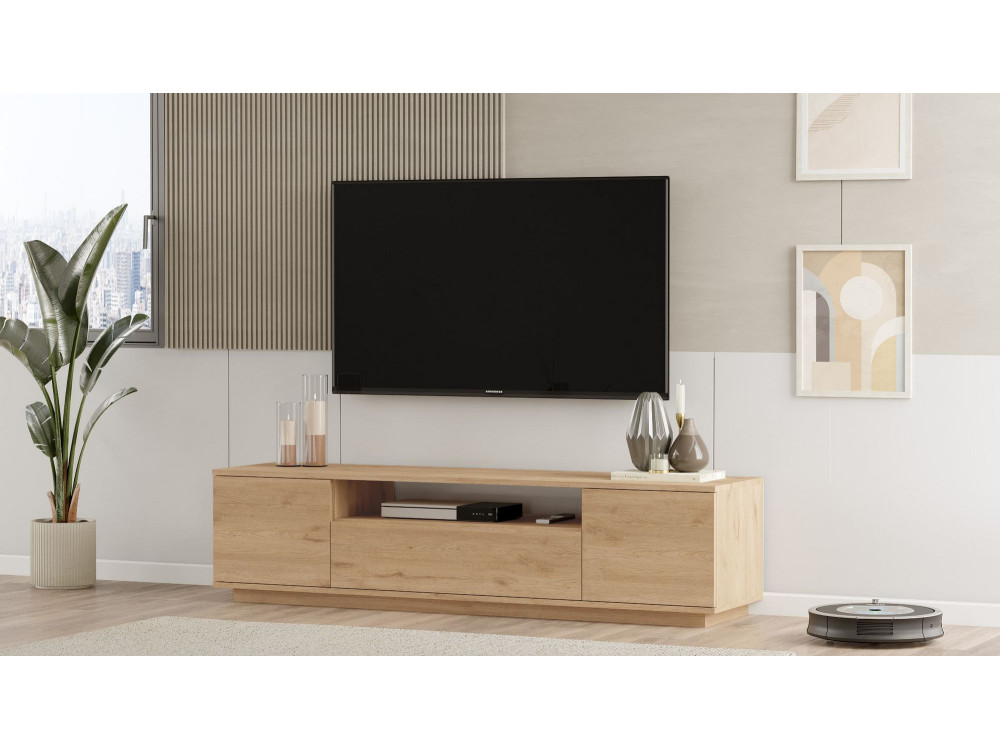 TV-Möbel aus Holz "Rowen" - 180 x 44 x 44 cm - Braun