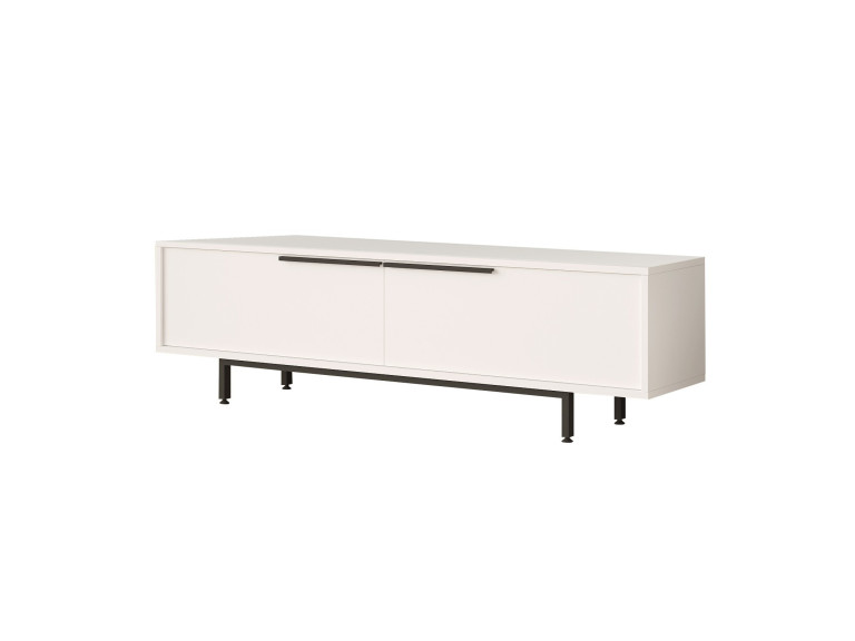 TV-Möbel aus Holz "Calvin" - 160 x 35 x 45 cm - Weiß