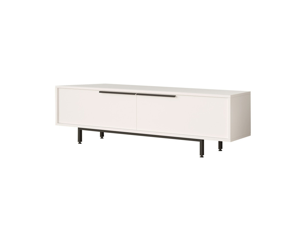 TV-Möbel aus Holz "Calvin" - 160 x 35 x 45 cm - Weiß