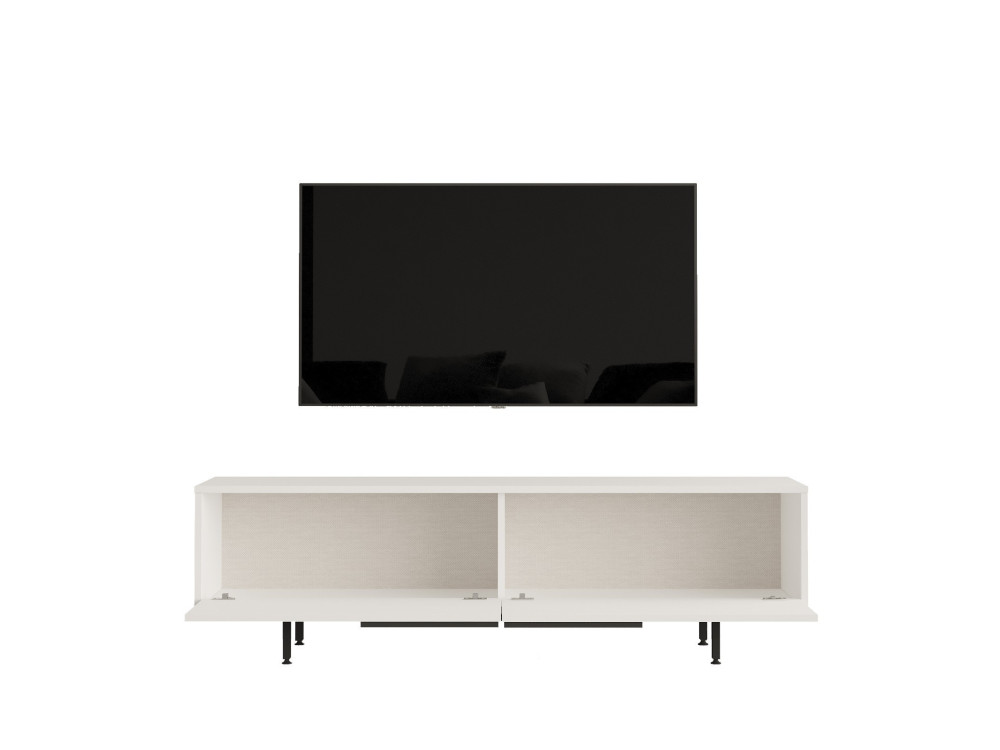 TV-Möbel aus Holz "Calvin" - 160 x 35 x 45 cm - Weiß