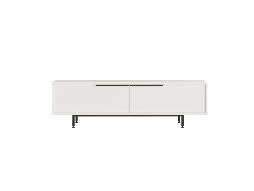 TV-Möbel aus Holz "Calvin" - 160 x 35 x 45 cm - Weiß