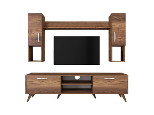 TV-Möbel-Set aus Holz "Mezalun" - 180 x 35 x 48 cm - Braun