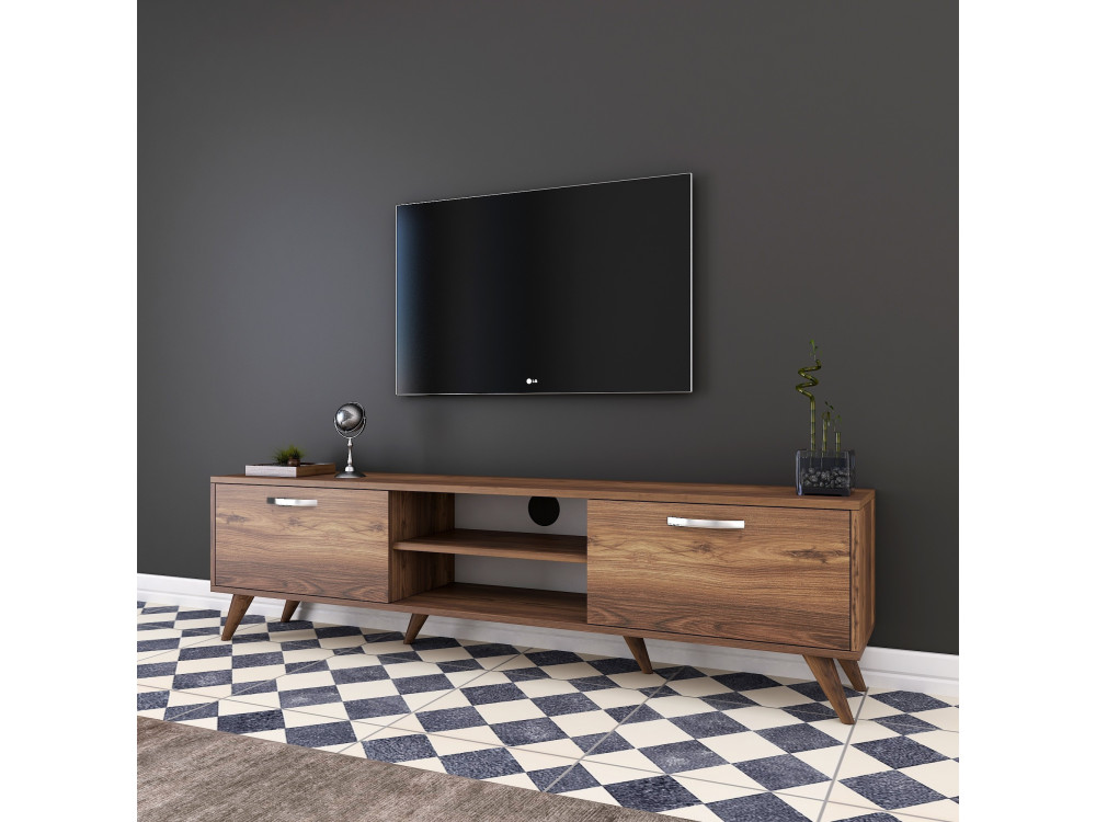 TV-Möbel aus Holz "Atik" - 180 x 35 x 48 cm - Braun