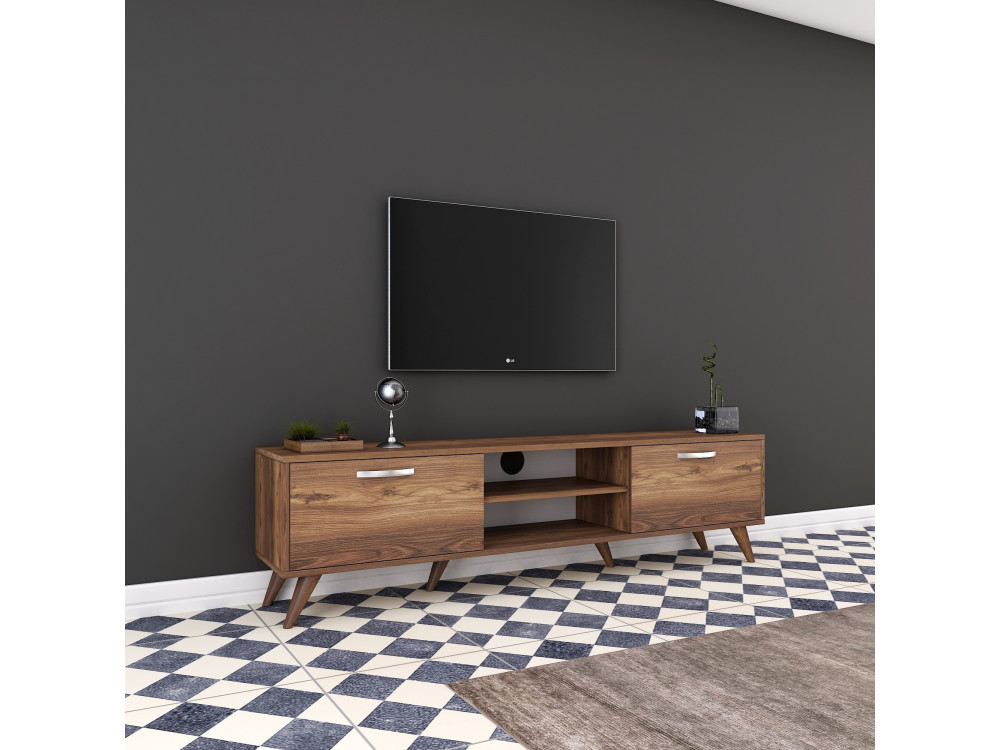 TV-Möbel aus Holz "Atik" - 180 x 35 x 48 cm - Braun