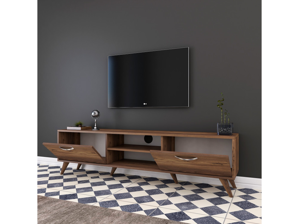TV-Möbel aus Holz "Atik" - 180 x 35 x 48 cm - Braun