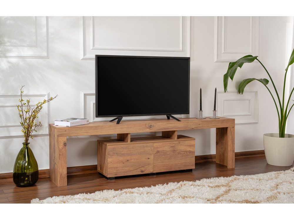 TV-Möbel aus Holz "Enclave" - 180 x 31 x 50 cm - Braun