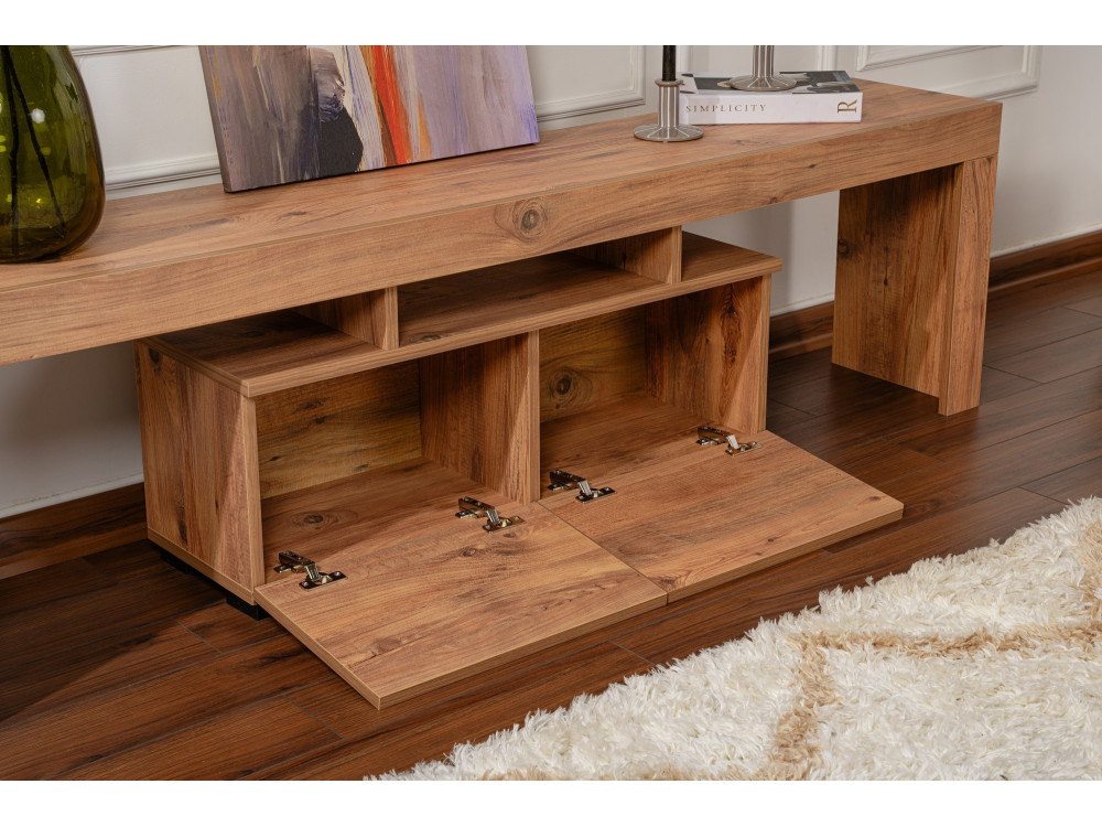 TV-Möbel aus Holz "Enclave" - 180 x 31 x 50 cm - Braun