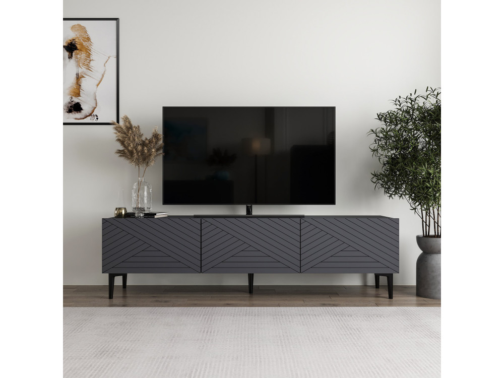 TV-Möbel aus Holz "Felix" 160 x 31,4 x 44,1 cm - Anthrazit
