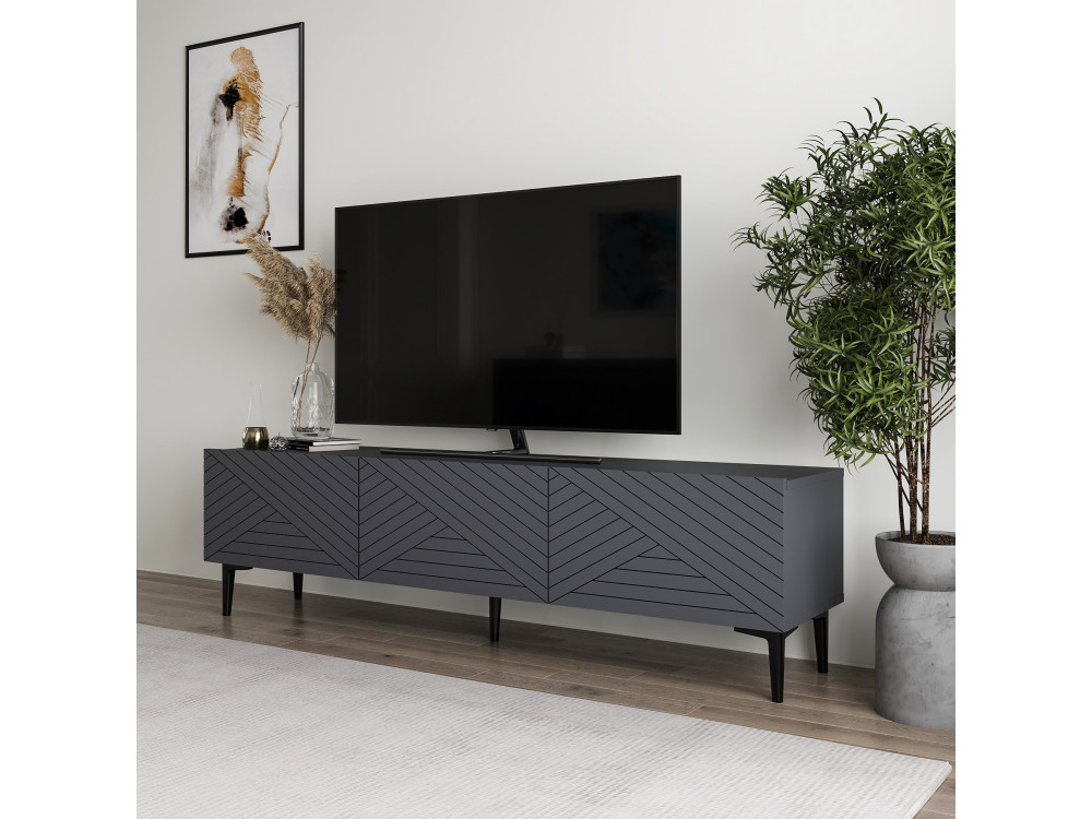 TV-Möbel aus Holz "Felix" 160 x 31,4 x 44,1 cm - Anthrazit