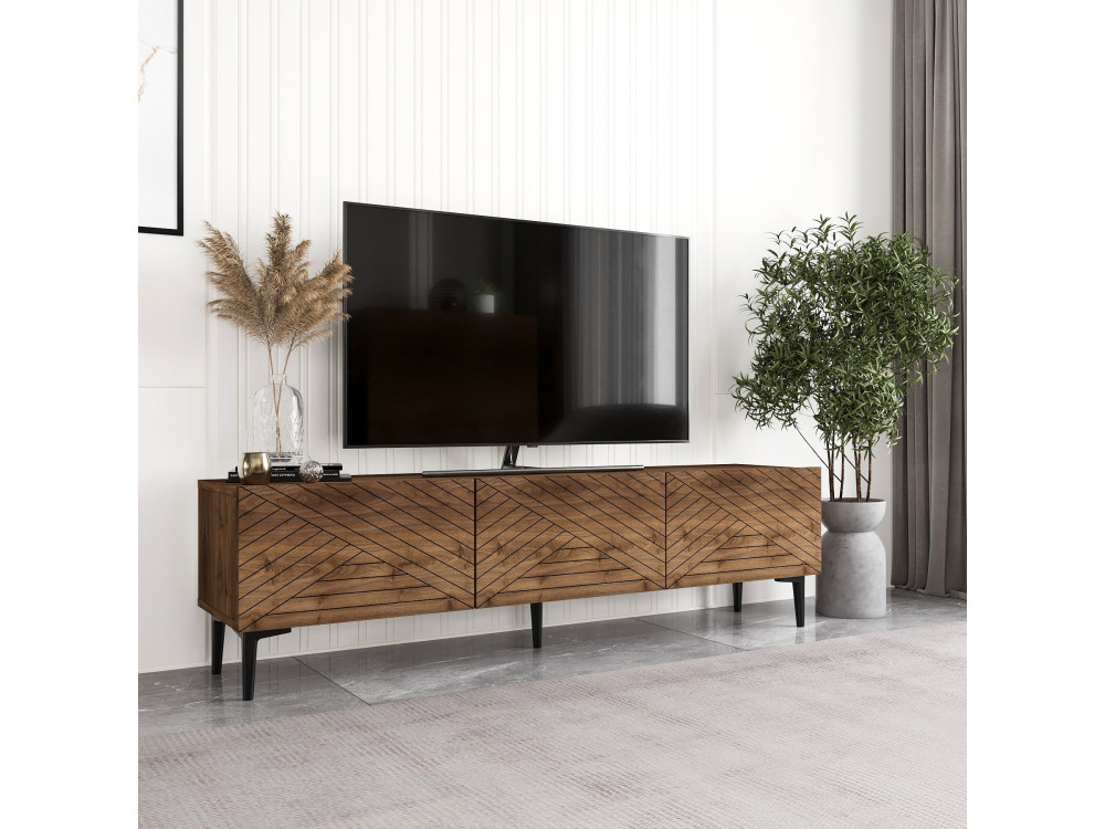 TV-Möbel aus Holz "Felix" - 160 x 31 x 44 cm - Braun