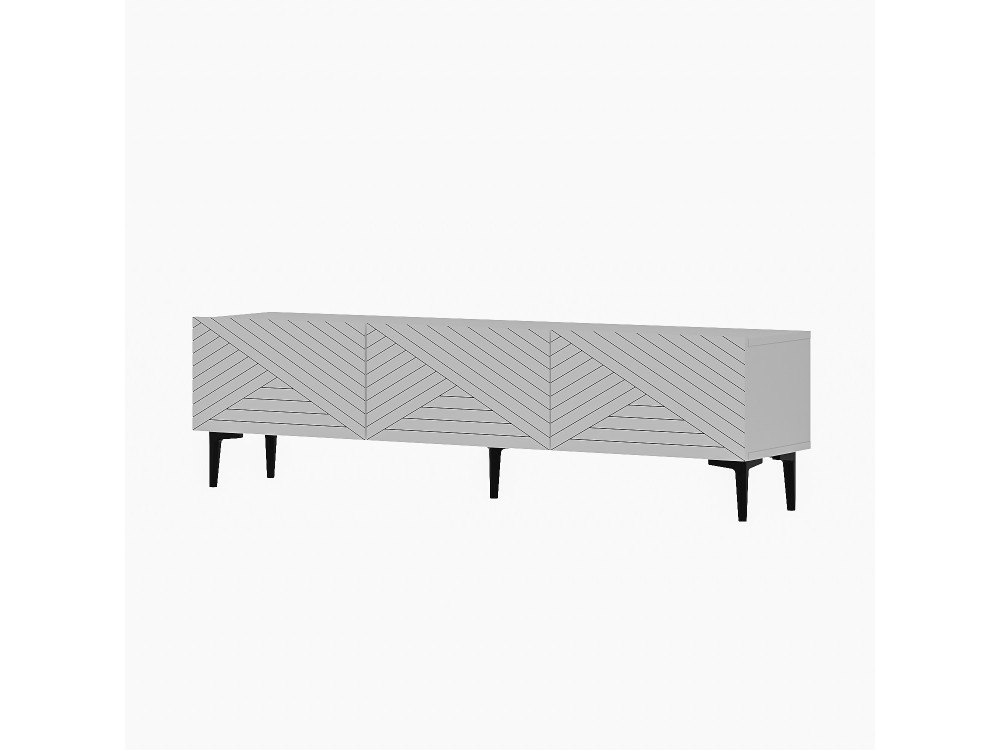TV-Möbel aus Holz "Felix" - 160 x 31 x 44 cm - Weiß