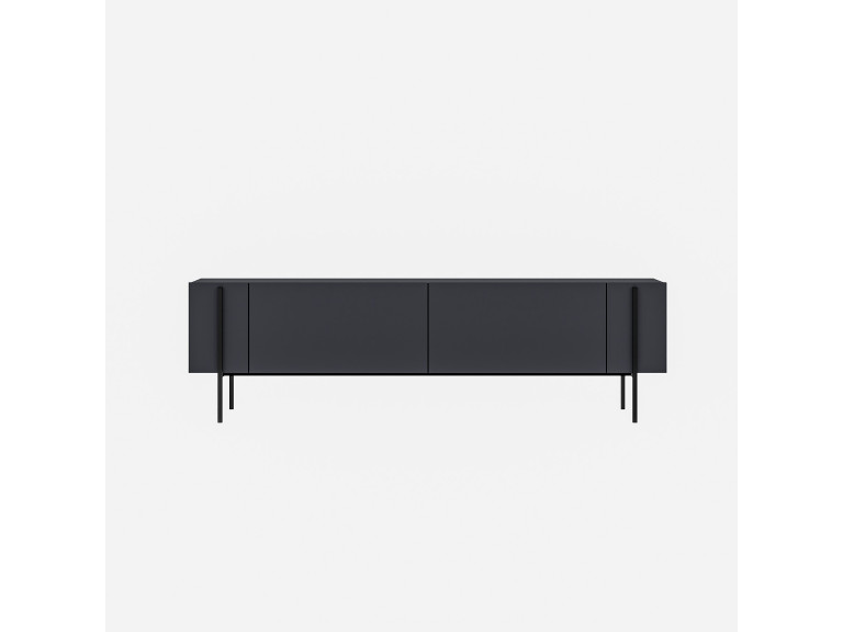 TV-Möbel aus Holz "Herman" - 160 x 31 x 45 cm - Anthrazitgrau