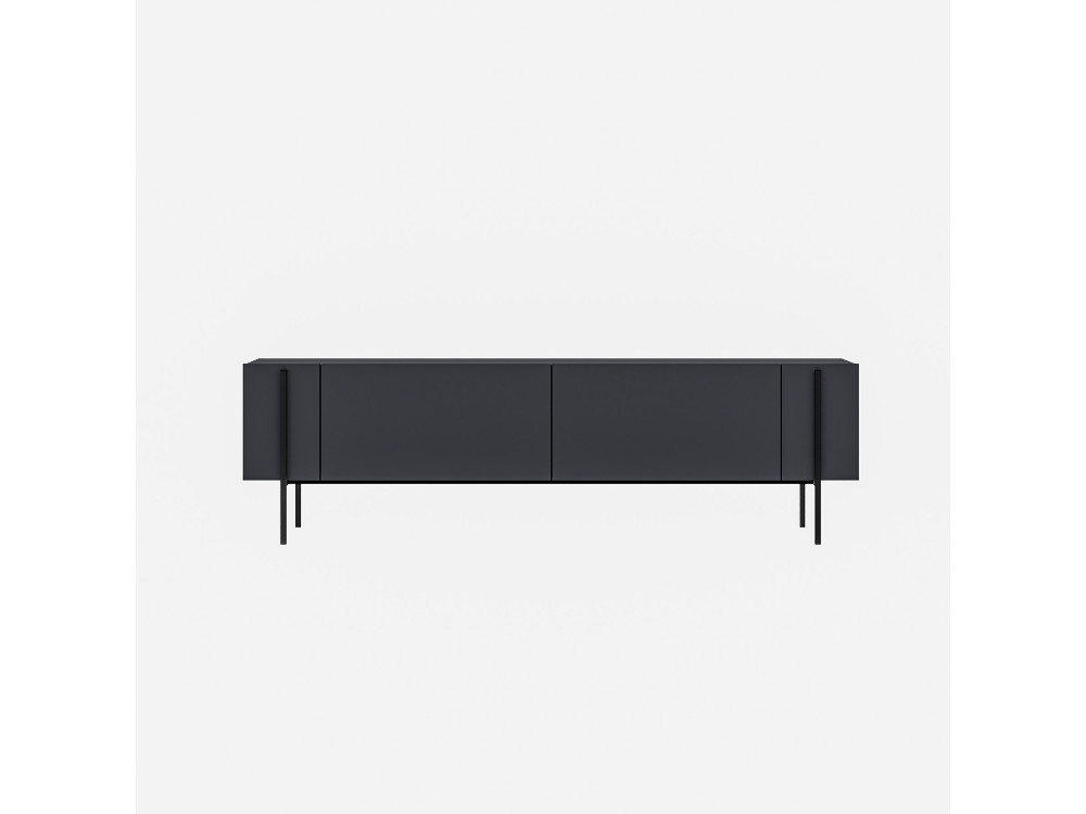 TV-Möbel aus Holz "Herman" - 160 x 31 x 45 cm - Anthrazitgrau