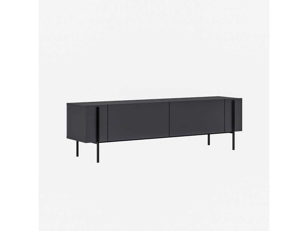 TV-Möbel aus Holz "Herman" - 160 x 31 x 45 cm - Anthrazitgrau