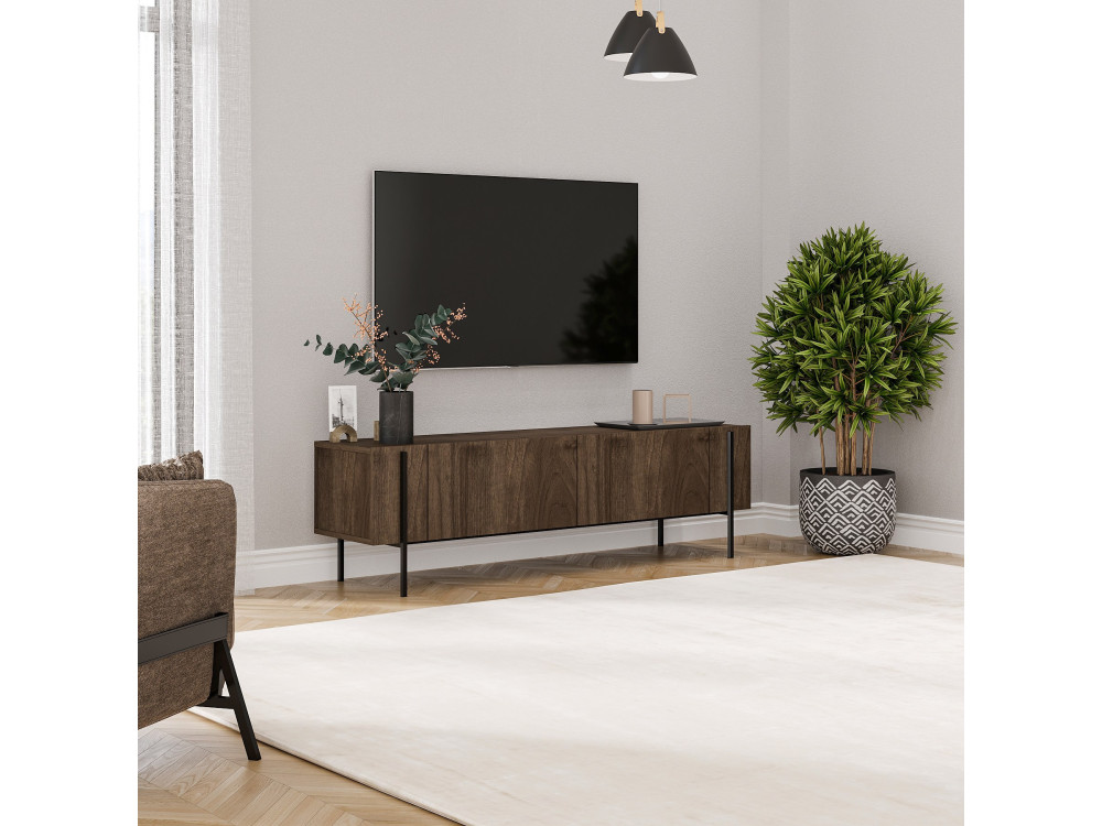 TV-Möbel aus Holz "Herman" - 160 x 31 x 45 cm - Braun