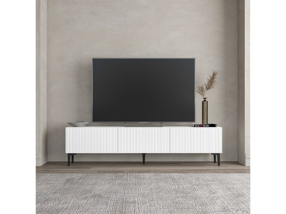 TV-Möbel aus Holz "Oscar" - 180 x 31 x 45 cm - Weiß