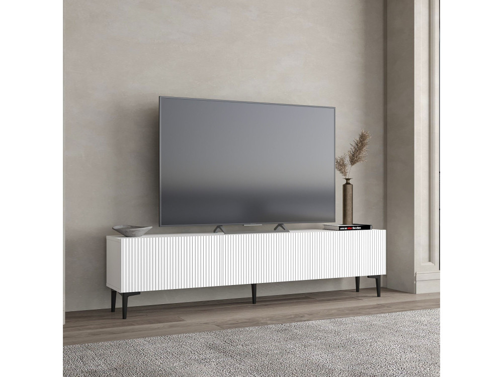 TV-Möbel aus Holz "Oscar" - 180 x 31 x 45 cm - Weiß