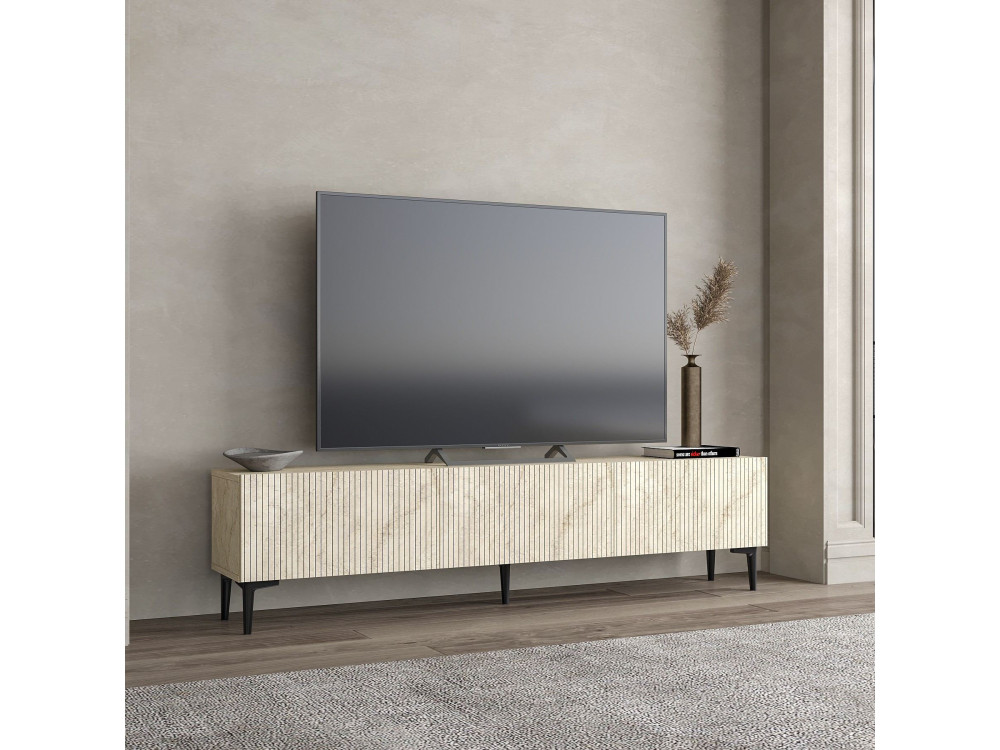 TV-Möbel aus Holz "Oscar" - 180 x 31 x 45 cm - Beige
