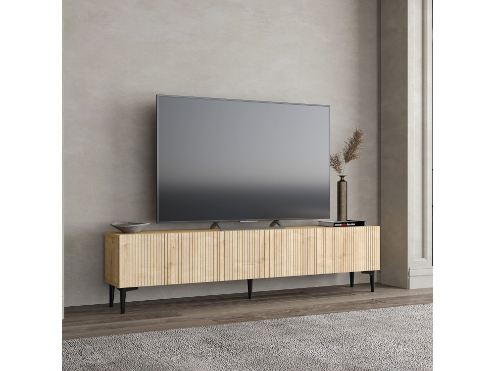 TV-Möbel aus Holz "Oscar" - 180 x 31 x 45 cm - Hellbraun