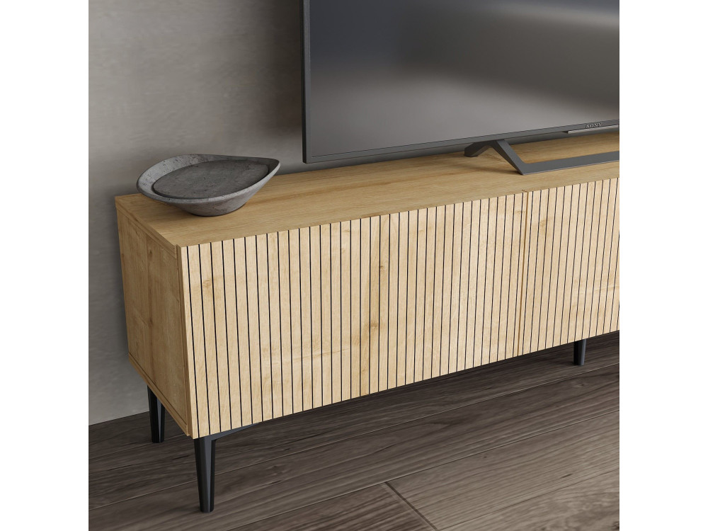 TV-Möbel aus Holz "Oscar" - 180 x 31 x 45 cm - Hellbraun
