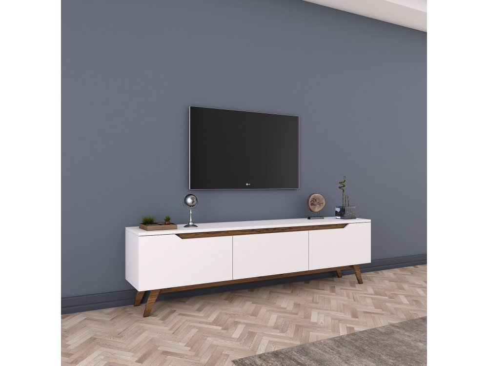 TV-Möbel aus Holz "Digi" - 180 x 35 x 48 cm - Braun