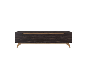 TV-Möbel aus Holz "Digi" - 180 x 35 x 48 cm - Schwarz