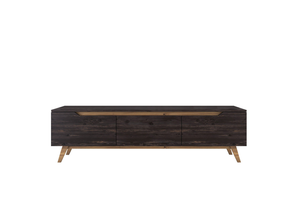 TV-Möbel aus Holz "Digi" - 180 x 35 x 48 cm - Schwarz