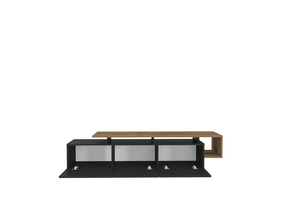 TV-Möbel aus Holz "Basak" - 180 x 40 x 46 cm - Schwarz