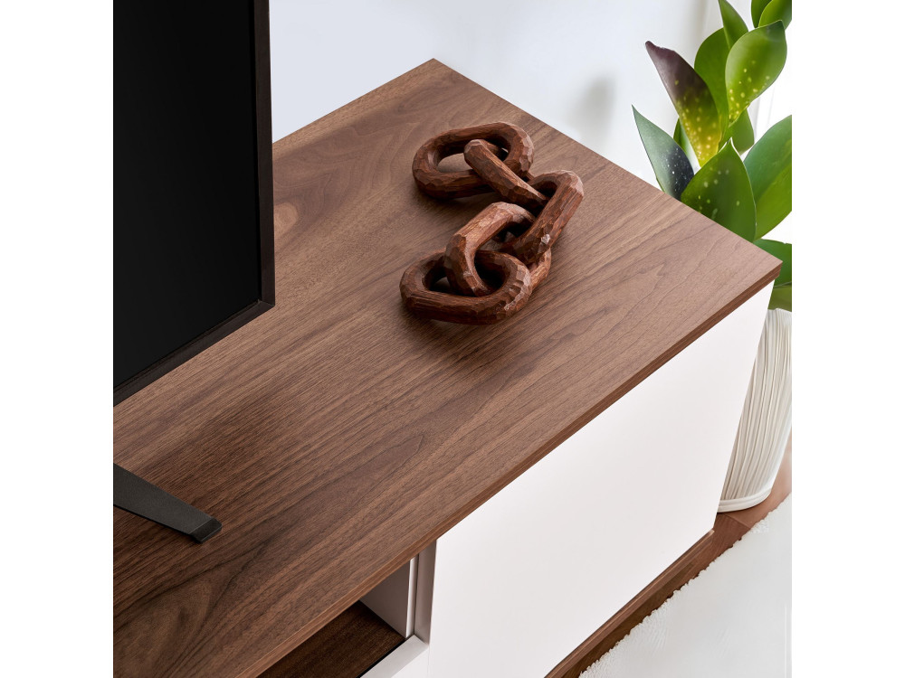 TV-Möbel aus Holz "Veramont" - 180 x 44 x 44 cm - Dunkelbraun