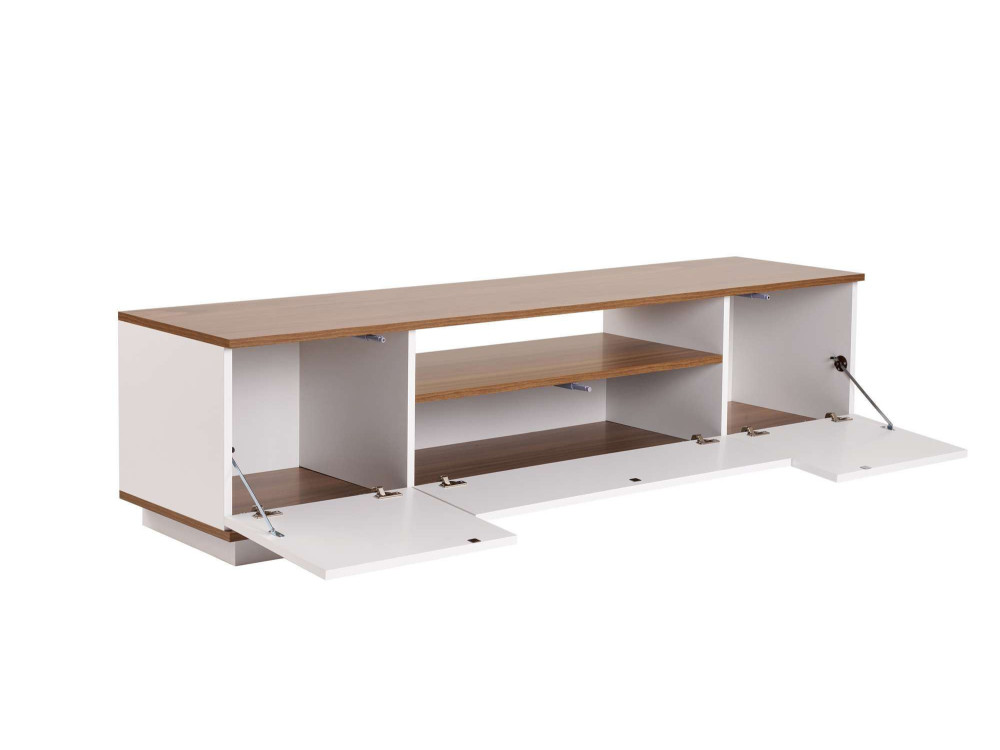 TV-Möbel aus Holz "Veramont" - 180 x 44 x 44 cm - Dunkelbraun
