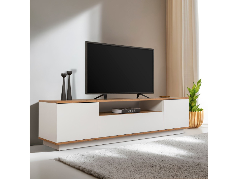 TV-Möbel aus Holz "Veramont" - 180 x 44 x 44 cm - Braun