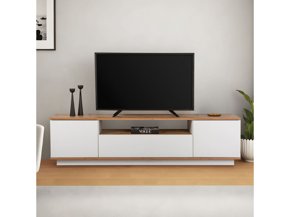 TV-Möbel aus Holz "Veramont" - 180 x 44 x 44 cm - Braun