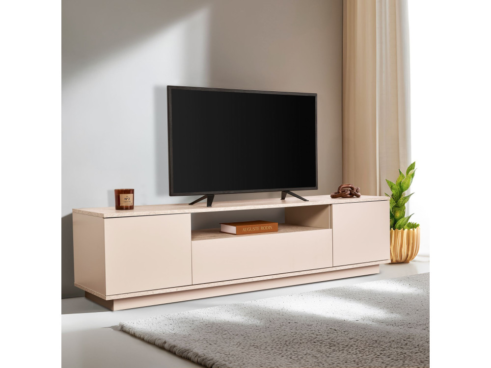 TV-Möbel aus Holz "Veramont" - 180 x 44 x 44 cm - Beige