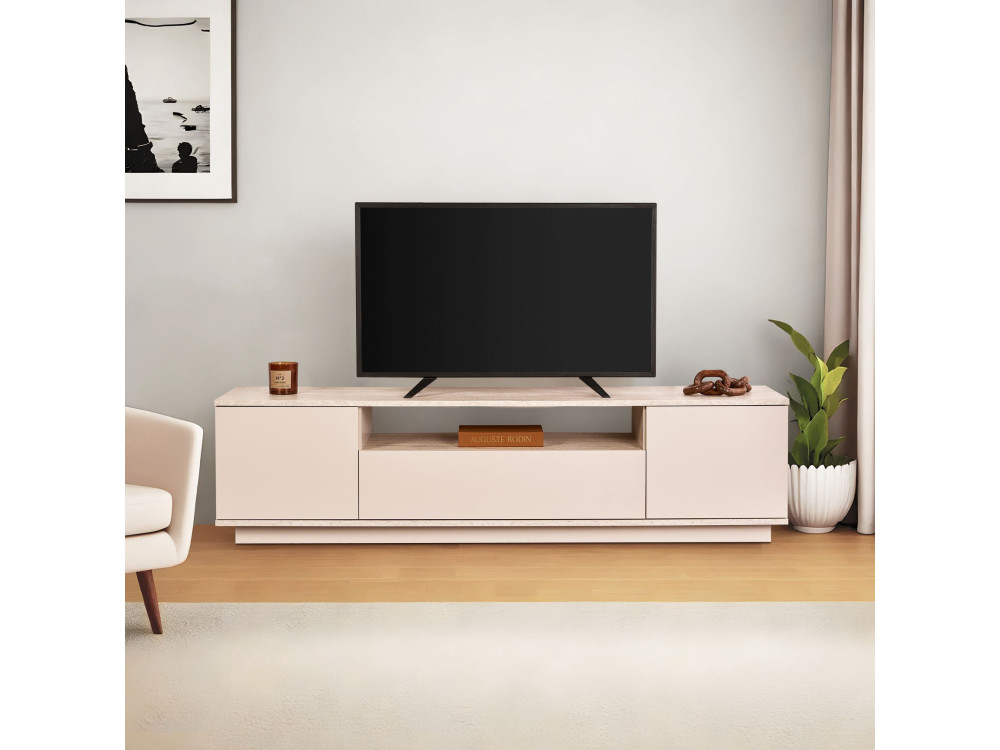 TV-Möbel aus Holz "Veramont" - 180 x 44 x 44 cm - Beige