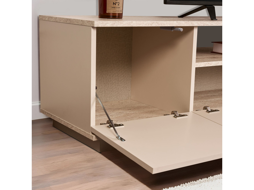 TV-Möbel aus Holz "Veramont" - 180 x 44 x 44 cm - Beige