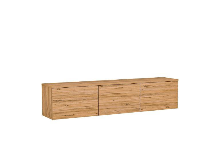 Hänge-TV-Möbel aus Holz mit LED-Beleuchtung "Neon illuminated" - 160 x 32 x 35 cm - Braun