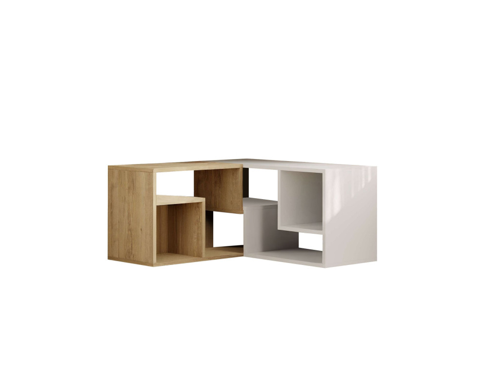 Modulares TV-Möbel aus Holz "Glis" - 145 x 35 x 44 cm - Weiß