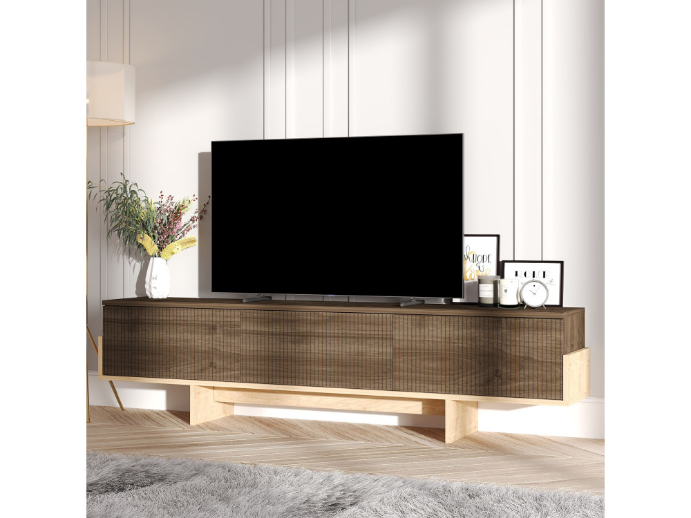 TV-Möbel aus Holz "Hege" - 180 x 30 x 44 cm - Braun