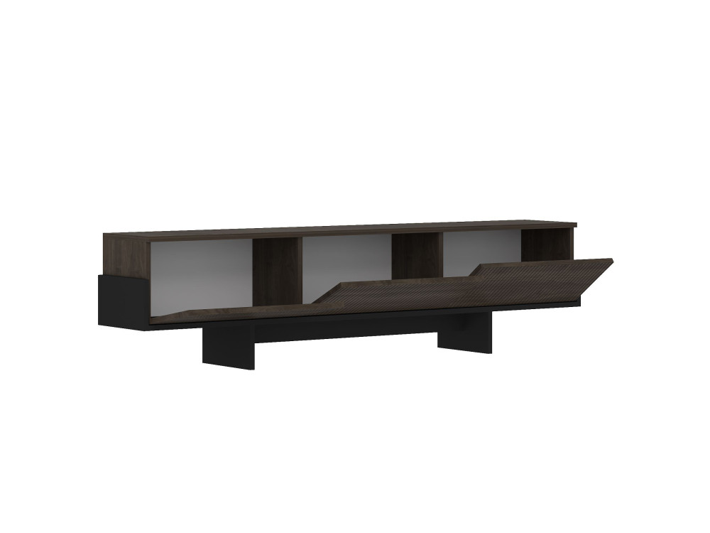 TV-Möbel aus Holz "Hege" - 180 x 30 x 44 cm - Schwarz