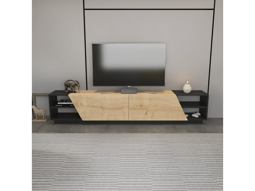 TV-Möbel aus Holz "Rhodes" - 240 x 37 x 47 cm - Beige