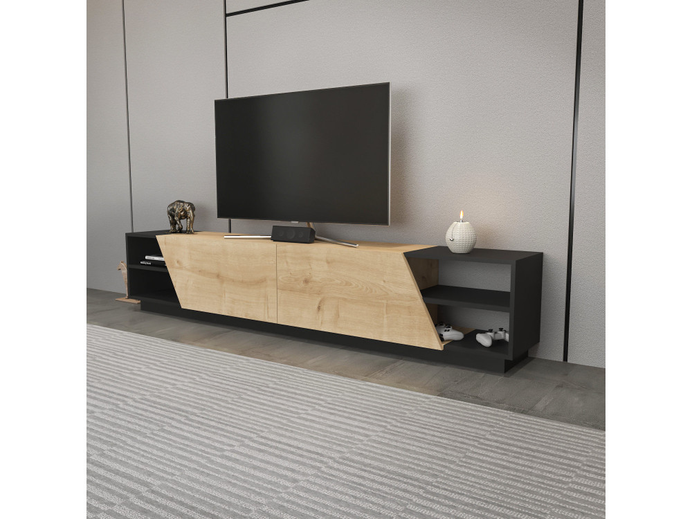 TV-Möbel aus Holz "Rhodes" - 240 x 37 x 47 cm - Beige