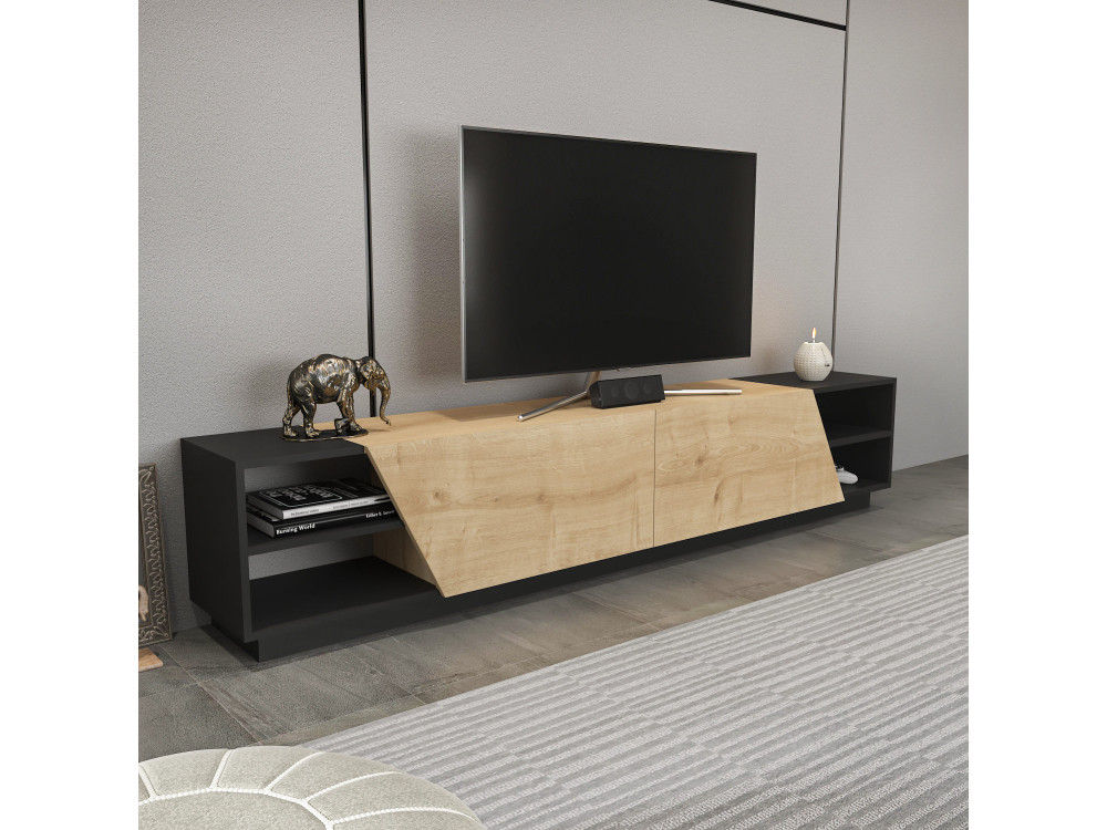 TV-Möbel aus Holz "Rhodes" - 240 x 37 x 47 cm - Beige