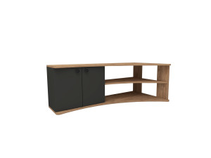Eck-TV-Möbel aus Holz "Termera" - 135 x 67 x 48 cm - Braun