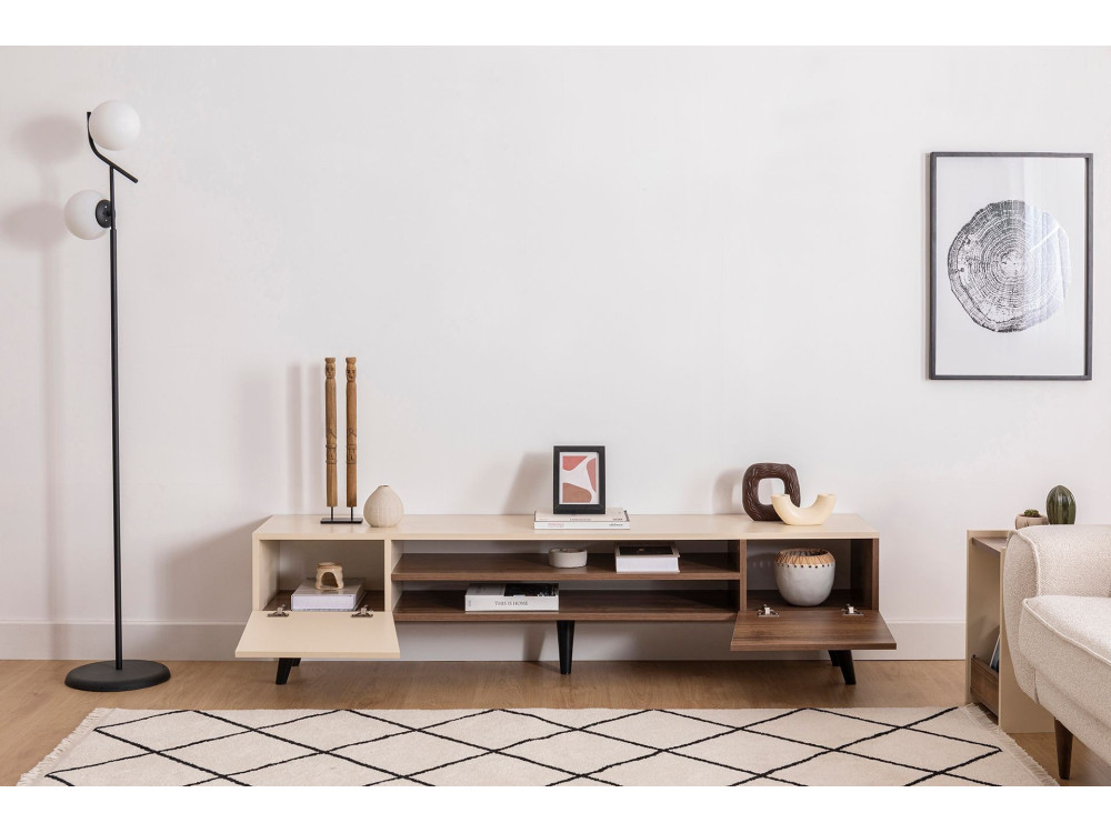 TV-Möbel aus Holz "Clark" - 180 x 37 x 45 cm - Braun