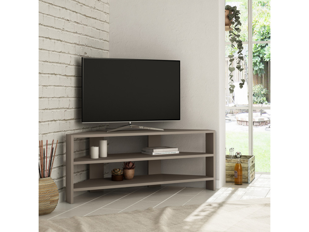 TV-Möbel aus Holz "Thales" 114 x 36 x 45 cm - Moka hell