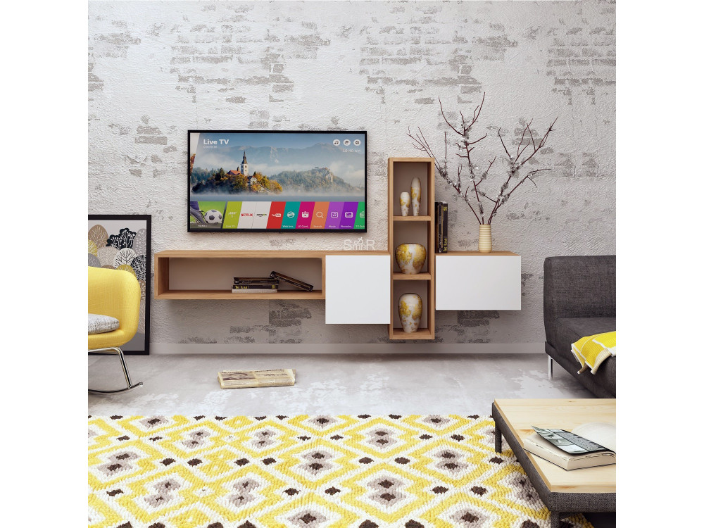 TV-Möbel aus Holz "Kumkuat" - 160 x 35 x 70 cm - Braun