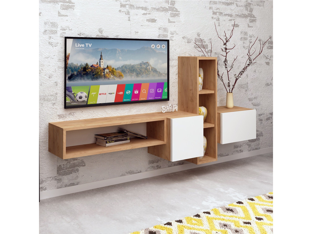 TV-Möbel aus Holz "Kumkuat" - 160 x 35 x 70 cm - Braun