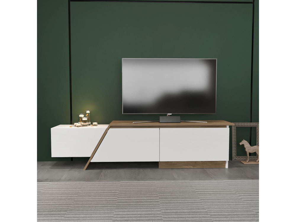 TV-Möbel aus Holz "Zonas" - 180 x 35 x 28 cm - Weiß